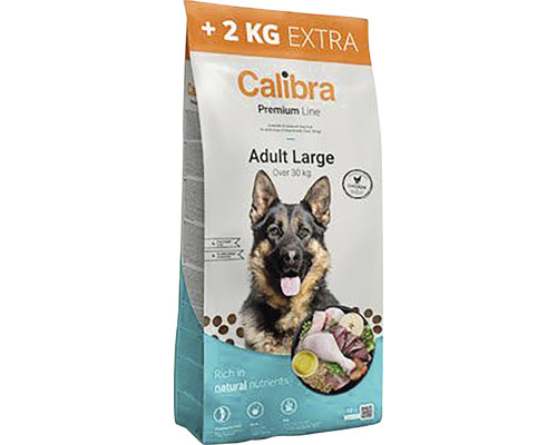 Granule pro psy nad 30 kg Calibra Dog Premium Line Adult Large 12 + 2 kg ZDARMA