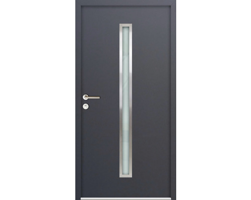 Vchodové dveře vedlejší Steel Standart 01 1000 x 2000 mm levé antracit-0