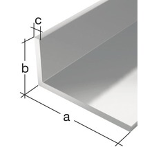 Úhelníkový profil hliníkový stříbrný 20x10x1,5 mm, 2 m-thumb-1