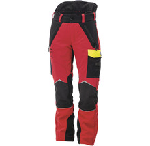 Lesnické protipořezové kalhoty Hammer Workwear, červená-žlutá, velikost L, prodloužené-thumb-0