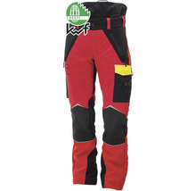Lesnické protipořezové kalhoty Hammer Workwear, červená-žlutá, velikost L, prodloužené-thumb-2