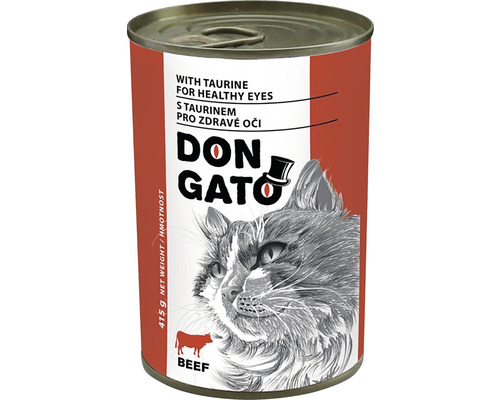 Konzerva pro kočky Don Gato s hovězím 415 g