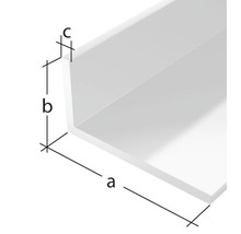 PVC - L profil, bílý 40x10x2 mm, 2 m-thumb-1