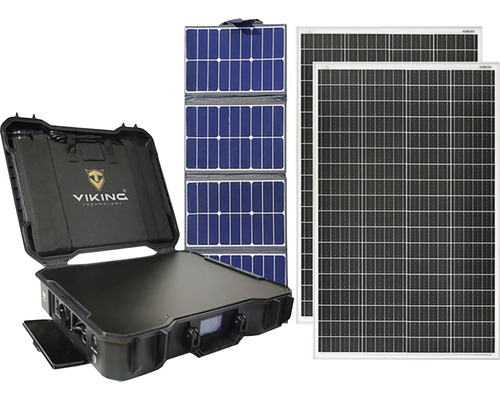 Bateriový generátor Viking X-1000, solární panel X80 a 2x solární panel SCM135 - set
