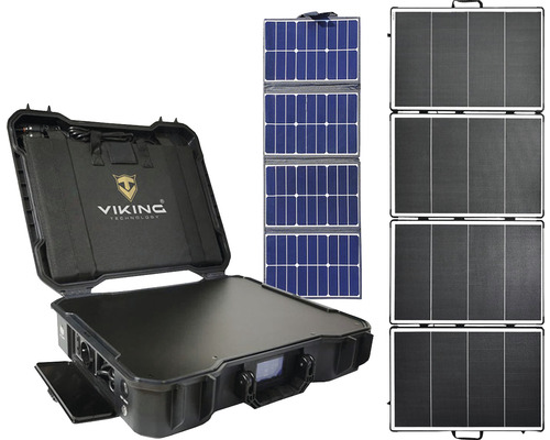 Bateriový generátor Viking X-1000, solární panel X80 a solární panel Viking HPD400 - set
