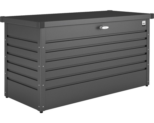 Box na polstry biohort 180, 181 x 79 x 71 cm tmavě šedý metalický