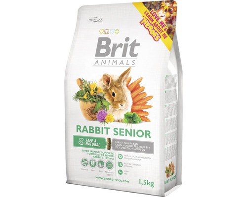 Krmivo pro králíky Brit Animals Rabbit Senior Complete 1,5 kg-0