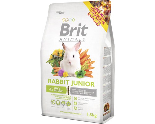 Krmivo pro králíky Brit Animals Rabbit Junior Complete 1,5 kg
