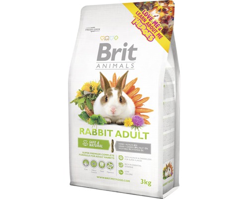 Krmivo pro králíky Brit Animals Rabbit Adult Complete 3 kg-0