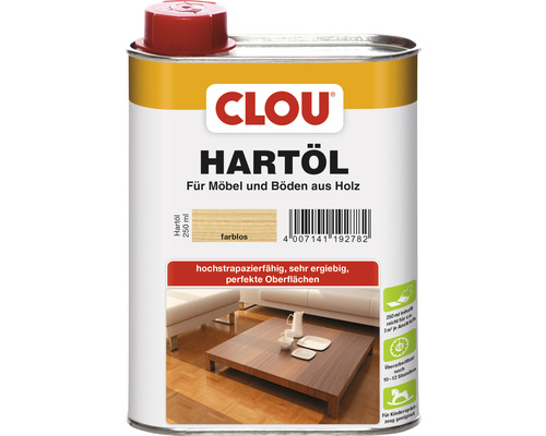 Olej na dřevo Clou Hartöl tvrdý bezbarvý 0,25 l ekologicky šetrné