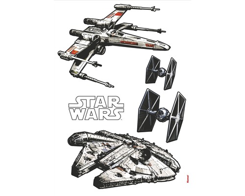 Samolepky na zeď Disney Edition 4 Disney Star Wars Spaceships 100x70 cm