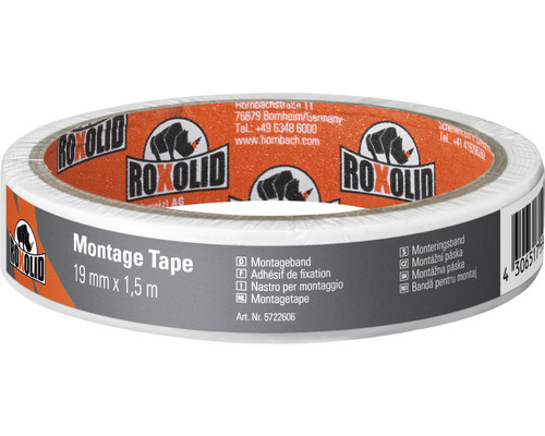 ROXOLID Montage Tape montážní páska bílá 19 mm x 1,5 m-0