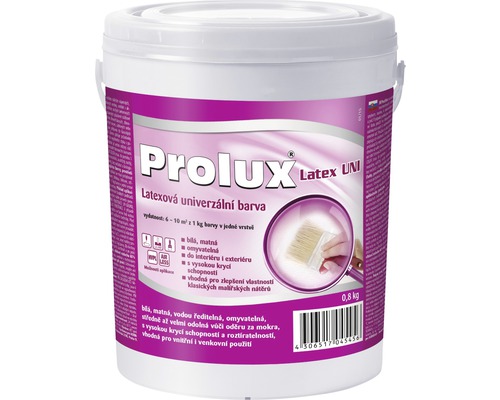 Barva Prolux Latex UNI bílá 0,8 kg