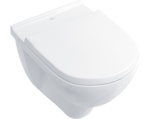 Závěsné WC set Villeroy & Boch O,novo otevřený splachovací kruh bílá vč. WC prkénka 5660