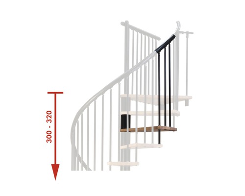 Nastavovací prvek pro schody Pertura Irini Ø 140 cm 1 stupeň