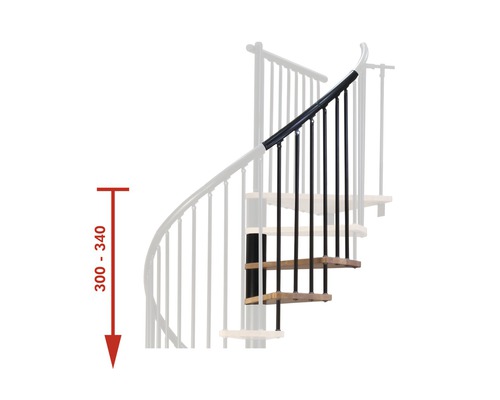 Nastavovací prvek pro schody Pertura Irini Ø 160 cm 2 stupně