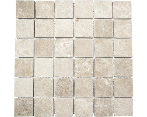 Mozaika z přírodního kamene čtvercová Boticino bílá 30,5x30,5 cm