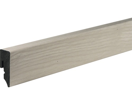 Podlahová lišta Skandor KU048L plastová 2400 x 38,5 x 15 mm dub bílý
