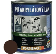 Barevný lak Hornbach PU akrylátový na vodní bázi 0,75 l čokoládově hnědá hedvábný lesk-thumb-0