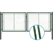 Brána PILECKÝ Ideal 360 x 175 cm dvoukřídlá zelená vč. ok pro visací zámek-thumb-1