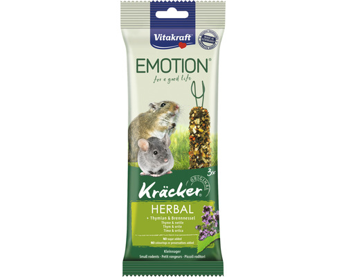 Pamlsky pro hlodavce Vitakraft Emotion® Kräcker® Herbal 3 ks