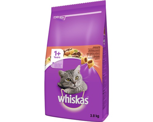 Granule pro kočky Whiskas s hovězím masem 3,8 kg-0