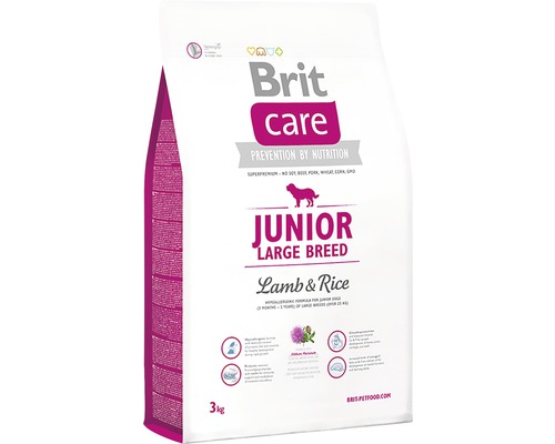 Granule pro psy Brit Care Superpremium Junior Large Breed Lamb & Rice 3 kg-0