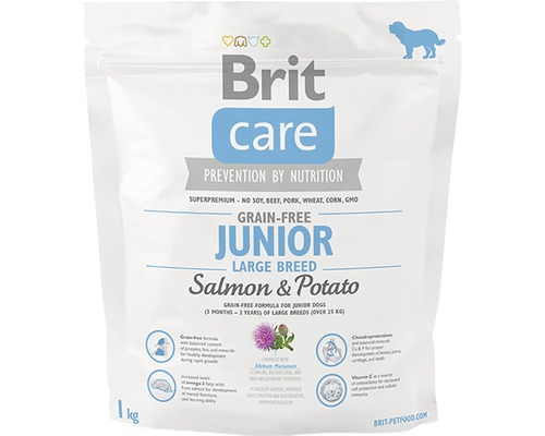 Granule pro psy Brit Care Superpremium Junior Large Breed Salmon & Potato 1 kg-0