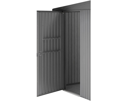 Přídavné dveře 80 x 185,5 cm pravé pro zahradní domky Biohort HighLine / AvantGarde / Panorama tmavě šedé metalické