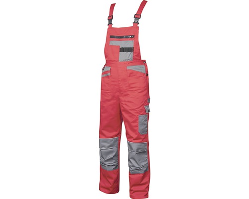 Pracovní kalhoty s laclem Ardon 2STRONG červeno-šedé velikost 48