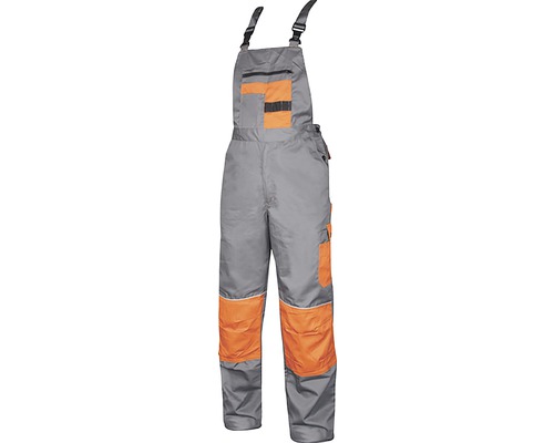 Pracovní kalhoty s laclem Ardon 2STRONG šedo-oranžové velikost 48