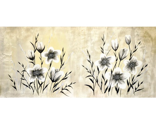 Obraz na plátně, ručně malovaný květy V. 55x120cm-0