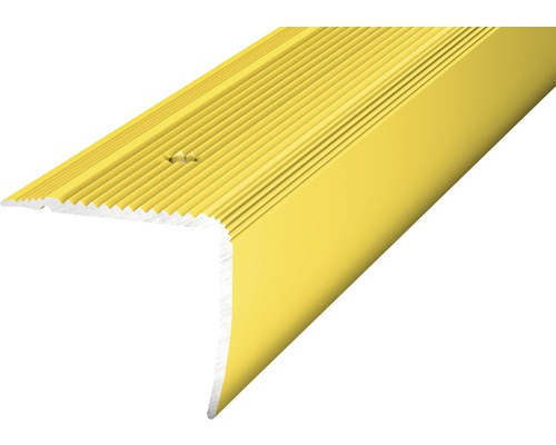 ALU schodový profil NOVA zlatý 2,5m 35x30mm šroubovací (předvrtaný)-0