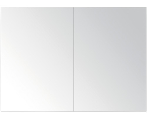Zrcadlová skříňka se 2 dvířky bílá vysoce lesklá 100x65x13 cm